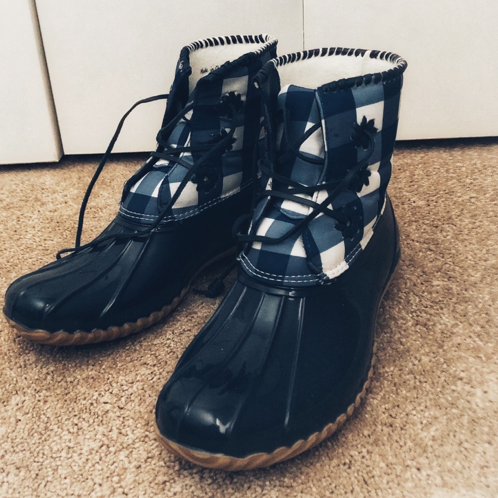 Draper James x Jack Rogers Gingham Boots
